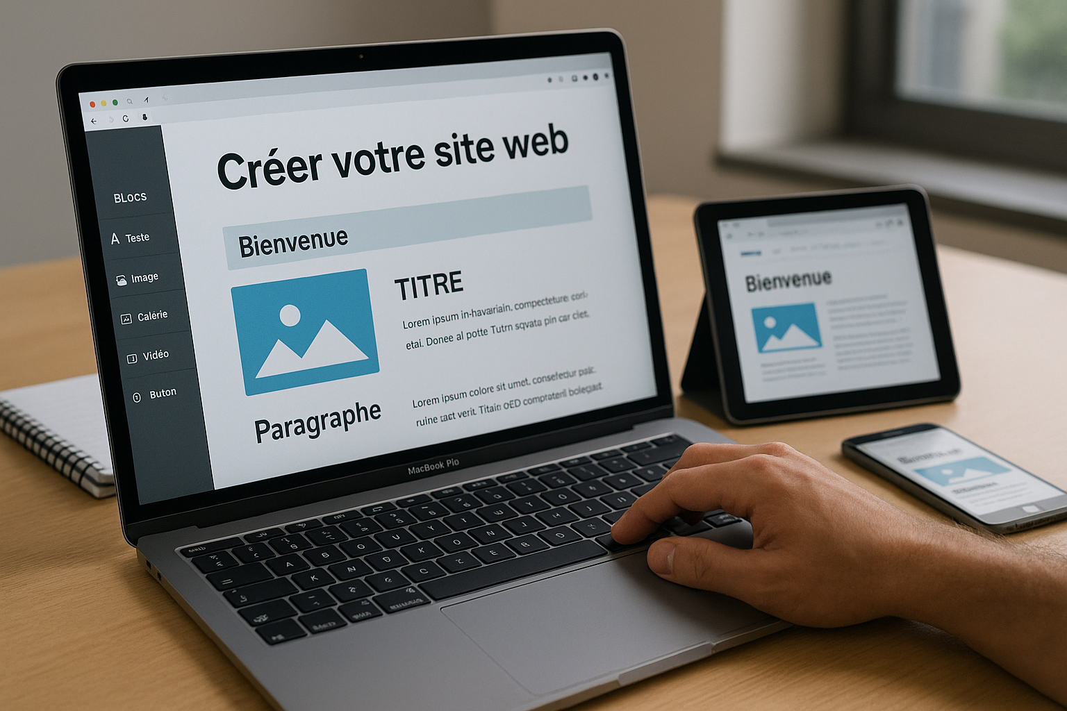 Création de votre site web (suivi sur 6 mois)